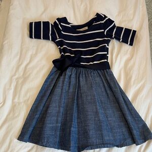 Girls Dress with Denim Skirt, size Small